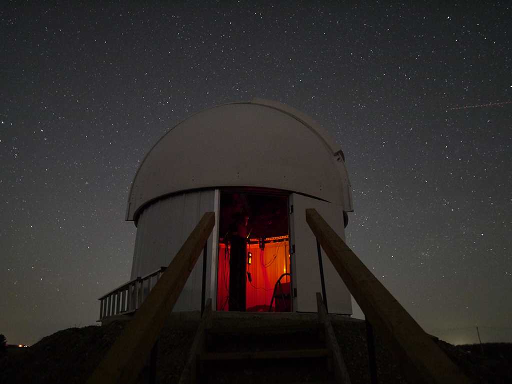 Telescope dome with stars